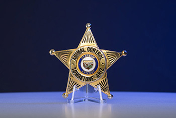 360º Rotation of Humane Society badge for Tombstone Arizona